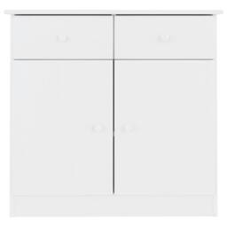 Berkfield Home Sideboard ALTA White 77x35x73 cm Solid Wood Pine - Size: 77 x 35 x 73 cm - thumbnail 1