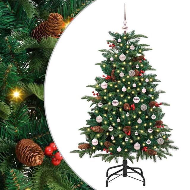 Berkfield Home Artificial Christmas Tree with 150 LEDs with Stand Green 150 cm - image 1