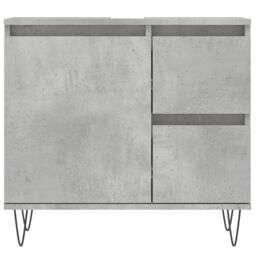 Berkfield Home Bathroom Cabinet Concrete Grey 65x33x60 cm Engineered Wood - Size: 65 x 33 x 60 cm - thumbnail 5