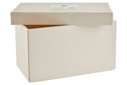 Orsina Elegant Cream Faux Leather CD Storage Box, Versatile Faux Leather Box, Lightweight CD Storage Container - thumbnail 2
