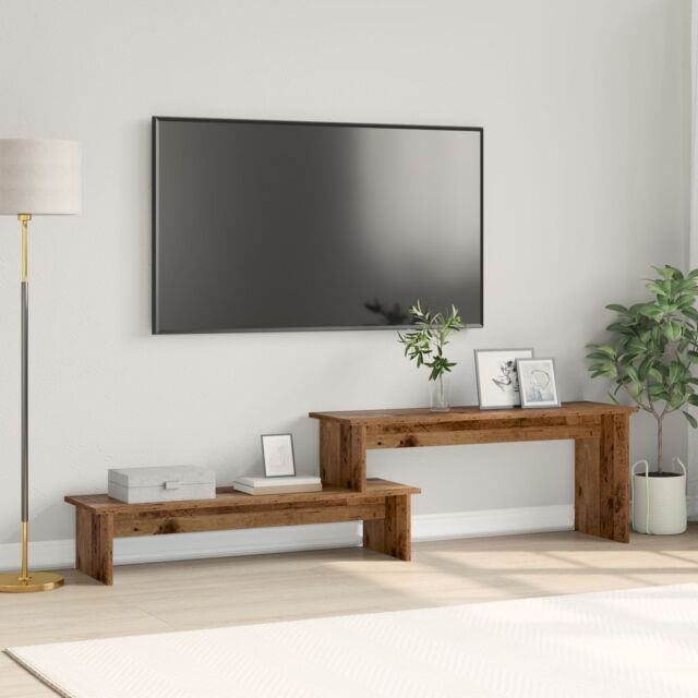 Berkfield Home TV Cabinet with Shelf Old wood 180 x 30 x 43 cm Engineered wood in Brown - image 1