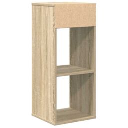 Berkfield Home Book Cabinet Sonoma Oak 34x31x80 cm Engineered Wood in Brown - Size: 34 x 31 x 80 cm - thumbnail 6