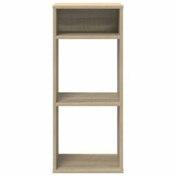 Berkfield Home Book Cabinet Sonoma Oak 34x31x80 cm Engineered Wood in Brown - Size: 34 x 31 x 80 cm - thumbnail 4