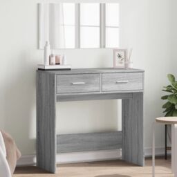 Berkfield Home Dressing Table with Mirror Grey Sonoma 80x39x80 cm - Size: 80 x 39 x 80 cm - thumbnail 1