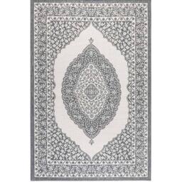 THE RUGS Gemini Reversible Indoor & Outdoor Rug Polypropylene Medallion Rug in Grey - Size: 200 cm x 290 cm - thumbnail 2