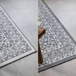 THE RUGS Gemini Reversible Indoor & Outdoor Rug Polypropylene Medallion Rug in Grey - Size: 200 cm x 290 cm - thumbnail 5