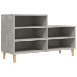 Berkfield Home Shoe Cabinet Concrete Grey 102x36x60 cm Engineered Wood - Size: 102 x 36 x 60 cm - thumbnail 2