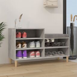 Berkfield Home Shoe Cabinet Concrete Grey 102x36x60 cm Engineered Wood - Size: 102 x 36 x 60 cm - thumbnail 1