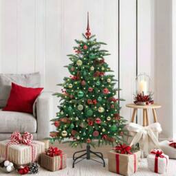 Berkfield Home Artificial Christmas Tree with 150 LEDs with Stand Green 150 cm - thumbnail 1