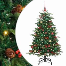 Berkfield Home Artificial Christmas Tree with 150 LEDs with Stand Green 150 cm - thumbnail 2