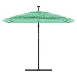 Berkfield Home Durable Garden Parasol with Steel Pole Green 246x246x230 cm - Size: 246 x 246 x 230 cm - thumbnail 1