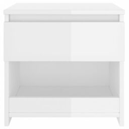 Berkfield Home Bedside Cabinets 2 pcs High Gloss White 40x30x39 cm Engineered Wood - Size: 40 x 30 x 39 cm - thumbnail 5