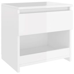 Berkfield Home Bedside Cabinets 2 pcs High Gloss White 40x30x39 cm Engineered Wood - Size: 40 x 30 x 39 cm - thumbnail 4