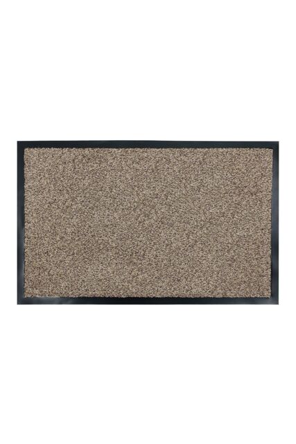 JVL Admiral Machine Washable Micorfibre Barrier Doormat 50x80cm Stone - Size: 50 cm x 80 cm - image 1