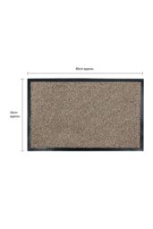 JVL Admiral Machine Washable Micorfibre Barrier Doormat 50x80cm Stone - Size: 50 cm x 80 cm - thumbnail 4