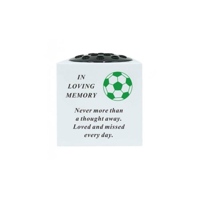 David Fischhoff Memorial Grave Green Football Rose Bowl in White - image 1