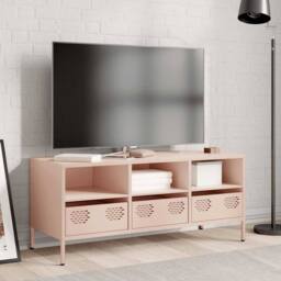 Berkfield Home TV Cabinet Pink 101.5x39x43.5 cm Cold-rolled Steel