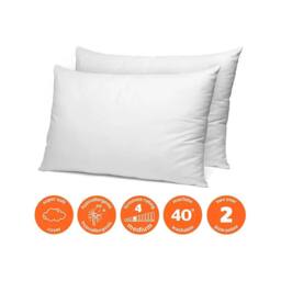 Voltico Silentnight Winter Warmers Pillows 2 Pack Thermal Comfort in White - Size: Standard Pillow Case - thumbnail 2