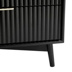 Home Garden Direct Monza 3 Drawer Chest with Fluted Front Black - thumbnail 9