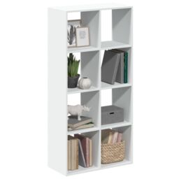 Berkfield Home Room Divider Bookcase White 69.5x29x137.5 cm Engineered Wood - thumbnail 1