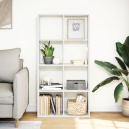 Berkfield Home Room Divider Bookcase White 69.5x29x137.5 cm Engineered Wood - thumbnail 3