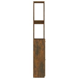 Berkfield Home Bathroom Cabinet Smoked Oak 25x26.5x170 cm Engineered Wood in Brown - thumbnail 6