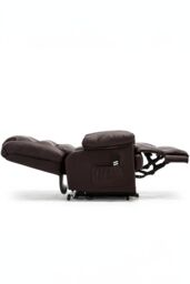 More4Homes Loxley Dual Motor Electric Rise Recliner Bonded Leather Lift Chair in Brown - thumbnail 4