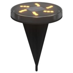 Berkfield Home Solar Ground Lights with Ground Spikes Outdoor 12 pcs Warm White in Black - thumbnail 3