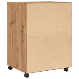 Berkfield Home Rolling Cabinet Artisian Oak 60x48x81 cm Engineered Wood in Brown - Size: 60 x 48 x 81 cm - thumbnail 6