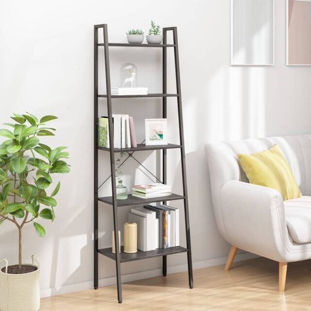 Berkfield Home 5-Tier Standing Shelf Black 56x35x174 cm - Size: 56 x 35 x 174 cm - image 1
