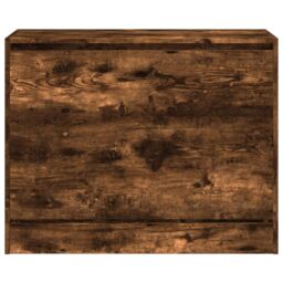 Berkfield Home Shoe Cabinet Smoked Oak 80x34x63 cm Engineered Wood in Brown - Size: 80 x 34 x 63 cm - thumbnail 5