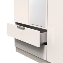 Ready Assembled 2 U Holborn Triple Mirror Wardrobe with 2 Drawers (Ready Assembled) in Taupe - thumbnail 7