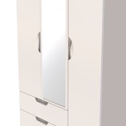 Ready Assembled 2 U Holborn Triple Mirror Wardrobe with 2 Drawers (Ready Assembled) in Taupe - thumbnail 4