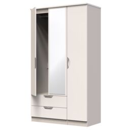 Ready Assembled 2 U Holborn Triple Mirror Wardrobe with 2 Drawers (Ready Assembled) in Taupe - thumbnail 5