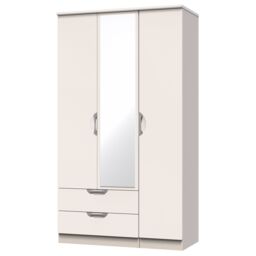 Ready Assembled 2 U Holborn Triple Mirror Wardrobe with 2 Drawers (Ready Assembled) in Taupe - thumbnail 3