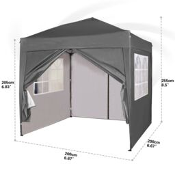 MCC Direct 2X2m Pop up Gazebo Party Tent Marquee with Storage Bag in Red - thumbnail 6