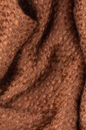HOEM Morni Woven Yarn Tasselled Throw in Light Brown - Size: 130 cm x 180 cm - thumbnail 3