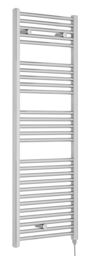 Balterley Electric Vertical Round Towel Rail, 27 Rails 1375x480mm, 500W - Chrome in Silver - thumbnail 1