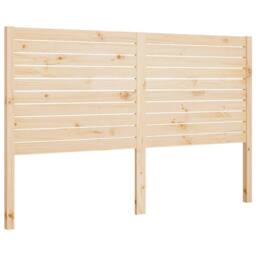 Berkfield Home Bed Headboard 141x4x100 cm Solid Wood Pine in Light Tan - Size: 141 x 4 x 100 cm - thumbnail 1
