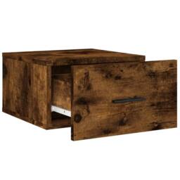 Berkfield Home Decorative Wall-mounted Bedside Cabinets 2 pcs Smoked Oak 35x35x20 cm in Brown - Size: 35 x 35 x 20 cm - thumbnail 7