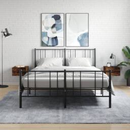 Berkfield Home Decorative Wall-mounted Bedside Cabinets 2 pcs Smoked Oak 35x35x20 cm in Brown - Size: 35 x 35 x 20 cm - thumbnail 2