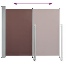 Berkfield Home Patio Retractable Side Awning 120x300 cm Brown - thumbnail 4