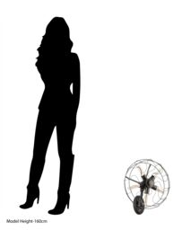 Orsina Retro Fan-Style Wall Lamp With Exposed Metal Frame, Accent Wall Lighting, Silver Finish Multi-Bulb Light in Black - thumbnail 3