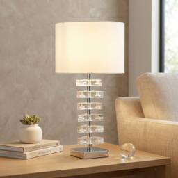 Garden Greatness Maison Acrylic Silver Table Lamp - thumbnail 1