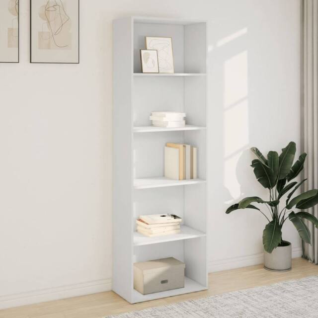 Berkfield Home Decorative Bookcase White 60x30x189 cm Engineered Wood - Size: 60 x 30 x 189 cm - image 1