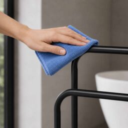 Showerdrape Aspen Freestanding Black Towel Storage Stand - thumbnail 4