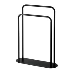 Showerdrape Aspen Freestanding Black Towel Storage Stand - thumbnail 7