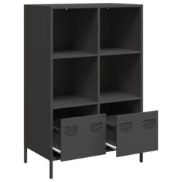 Berkfield Home Highboard¬†Black 68x39x103.5 cm Steel in Black - thumbnail 4
