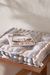 Dibor Oxford Blue Striped Indoor Seat Pad Bench Cushions 50x50cm - Size: 50 cm x 50 cm - thumbnail 4