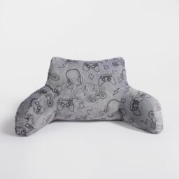 OHS Gaming Reading Cushion Filled Plump Padded Warm Bed Chair Soft Support Pillow in Charcoal - thumbnail 4